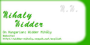 mihaly widder business card